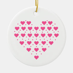 Adorno De Cerámica Love rosa Herzen