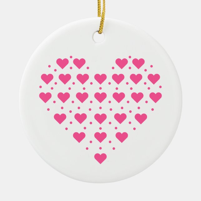 Adorno De Cerámica Love rosa Herzen (Frente)