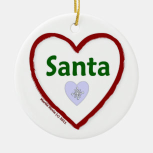 Adorno De Cerámica Love Santa