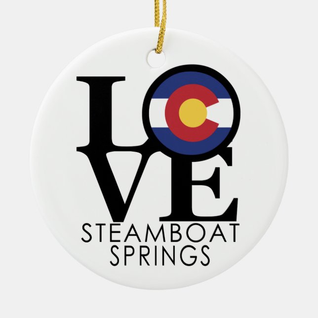 Adorno De Cerámica LOVE Steamboat Springs CO (Frente)