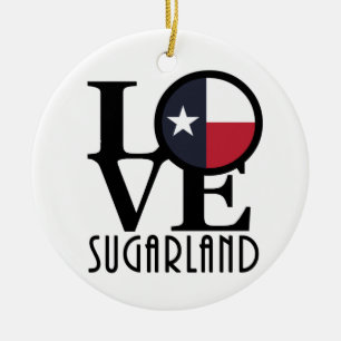 Adorno De Cerámica LOVE Sugar Land