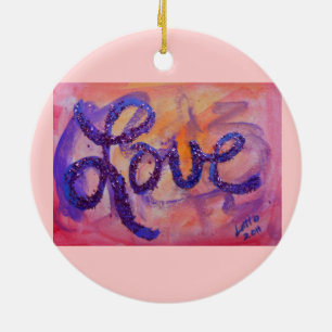 Adorno De Cerámica Love Sunset Twilight Ornamour Art