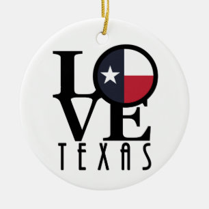 Adorno De Cerámica LOVE Texas Ornament