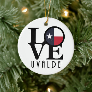Adorno De Cerámica LOVE Uvalge Texas