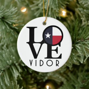 Adorno De Cerámica LOVE Vidor Texas