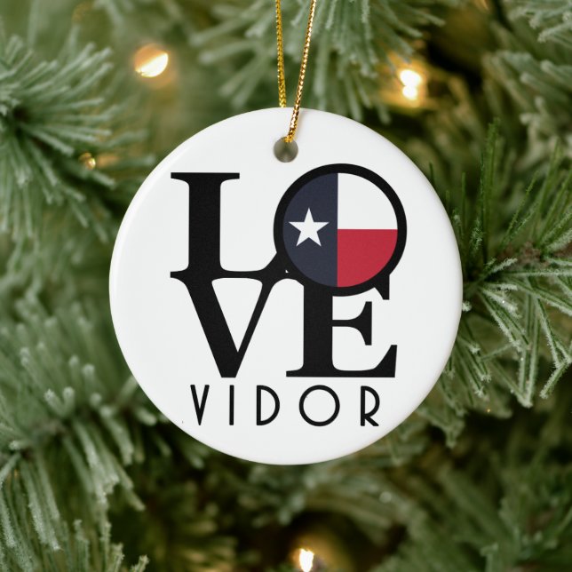Adorno De Cerámica LOVE Vidor Texas (Árbol)
