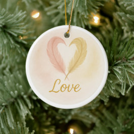 Adorno De Cerámica “Love” Watercolor Ornament