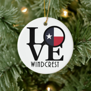 Adorno De Cerámica LOVE Windcrest Texas