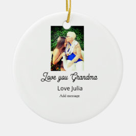 Adorno De Cerámica Love you Grandma photo name love message grandkids
