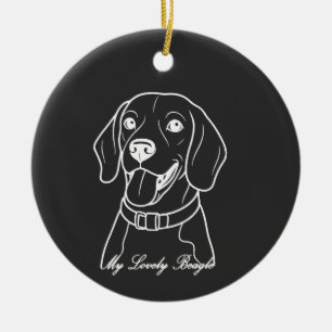 Adorno De Cerámica Lovely Beagle