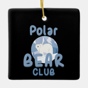 Adorno De Cerámica Lover del oso  Club de oso polar