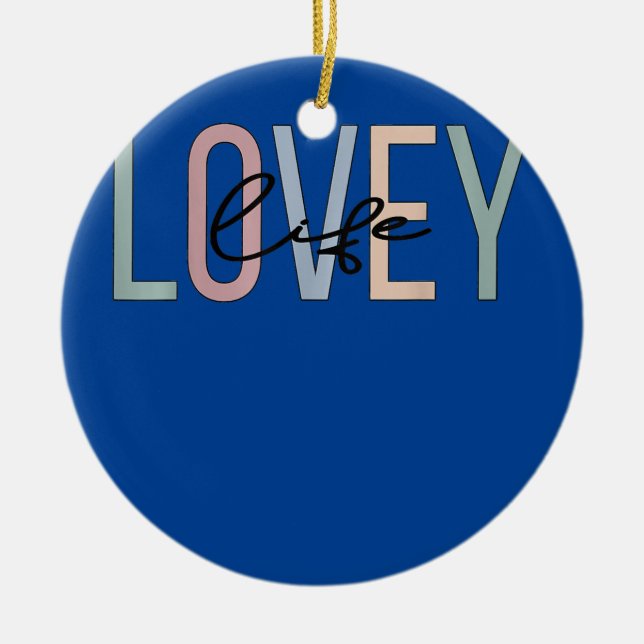 Adorno De Cerámica Lovey Life Lovey Abuela Boho Lovey Abuela  (Frente)