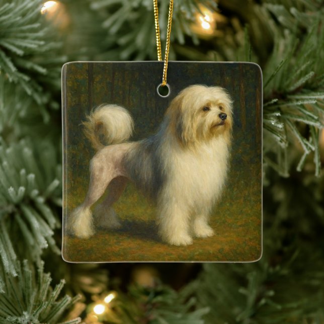 Adorno De Cerámica Lowchen (Árbol)