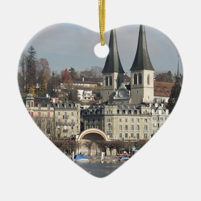 Adorno De Cerámica Lucern, Suiza (Frente)