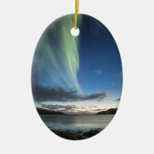 Adorno De Cerámica Luces boreales de Noruega
