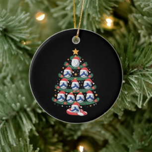 Adorno De Cerámica Luces de árbol de Navidad de voleibol jugador de d