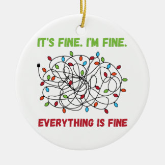 Adorno De Cerámica Luces de navidades - Gracioso estoy bien