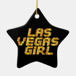 Adorno De Cerámica Luces de neón - Chica de Las Vegas