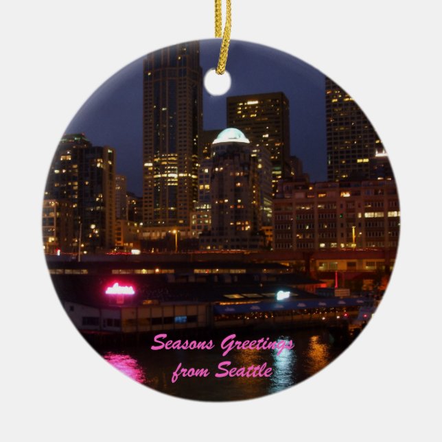 Adorno De Cerámica Luces de Seattle (Frente)