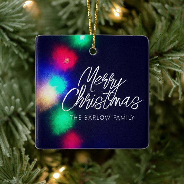 Adorno De Cerámica Luces navideñas de Feliz (Árbol)