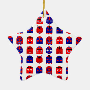 Adorno De Cerámica lucha libre mascarillas