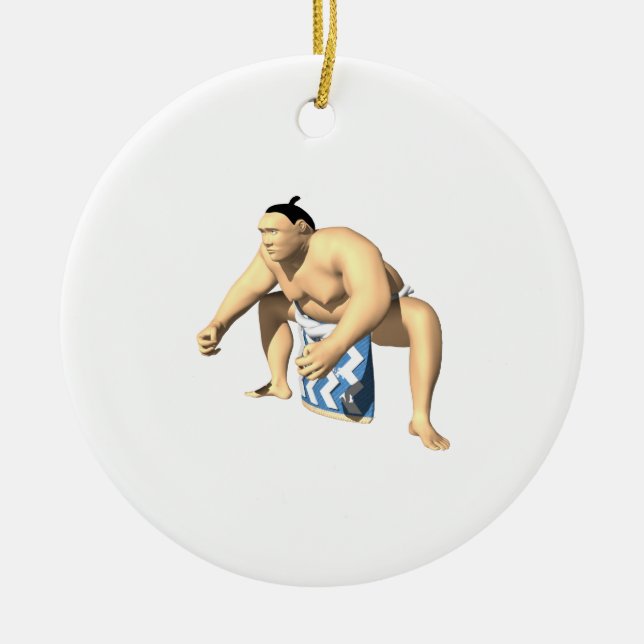 Adorno De Cerámica Luchador 3 del sumo (Frente)
