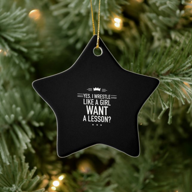 Adorno De Cerámica Luché como un blanco chica (Árbol)