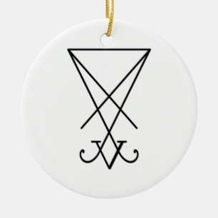Adorno De Cerámica Lucifer Sigil Lamen (base del ornamento)