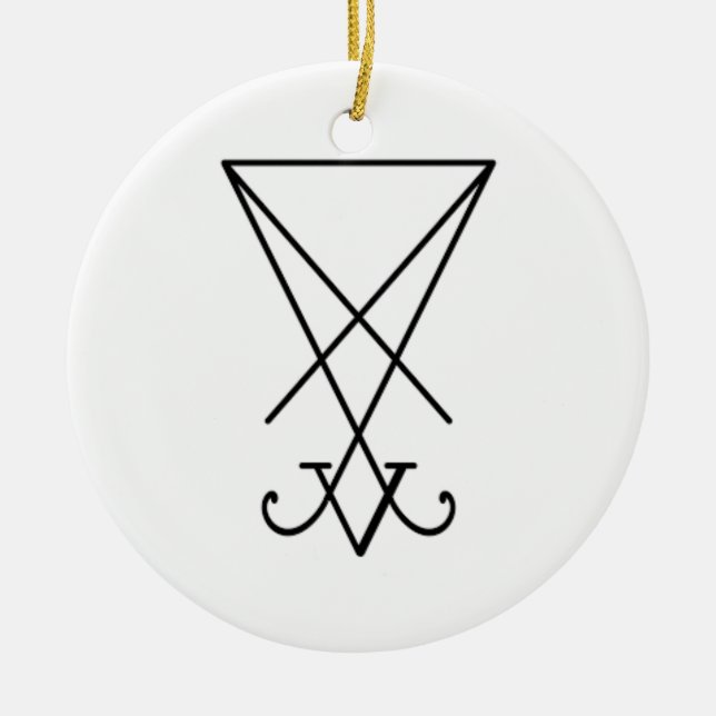 Adorno De Cerámica Lucifer Sigil Lamen (base del ornamento) (Frente)