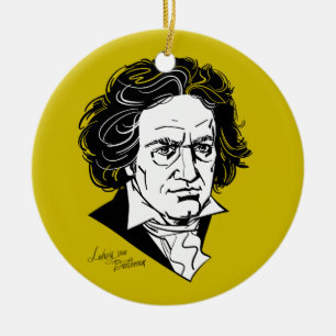 Adorno De Cerámica Ludwig van Beethoven
