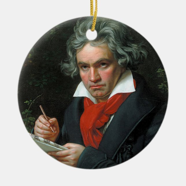 Adorno De Cerámica Ludwig van Beethoven, 1820 (Frente)