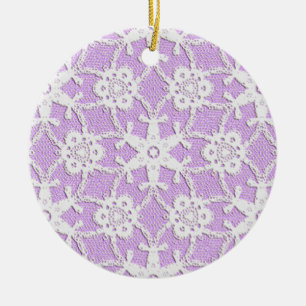 Adorno De Cerámica Lugar antiguo - blanco y lavanda