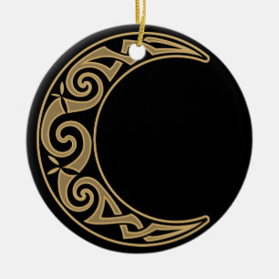 Adorno De Cerámica Luna Crescent Celta