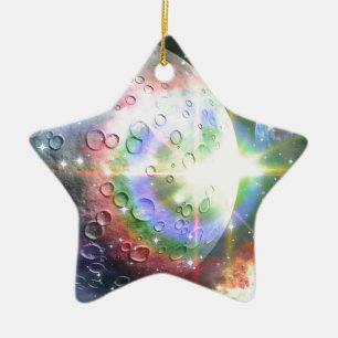 Adorno De Cerámica luna de arco iris