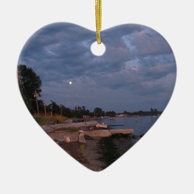 Adorno De Cerámica Luna de cosecha (Frente)