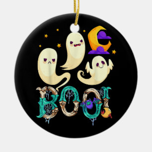 Adorno De Cerámica Luna de Halloween 40