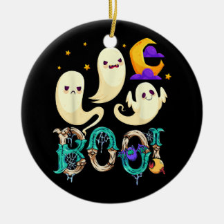 Adorno De Cerámica Luna de Halloween 40
