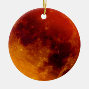 Adorno De Cerámica Luna de Sangre Azul