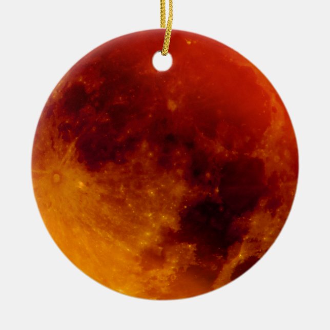 Adorno De Cerámica Luna de Sangre Azul (Frente)