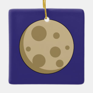 Adorno De Cerámica Luna llena