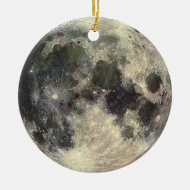 Adorno De Cerámica Luna Llena (Frente)