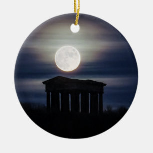 Adorno De Cerámica Luna llena sobre el monumento a Penshaw