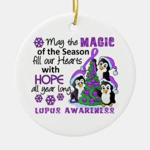 Adorno De Cerámica Lupus de los pingüinos del navidad