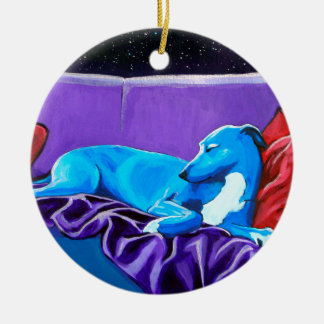 Adorno De Cerámica 'Lurcher iluminado