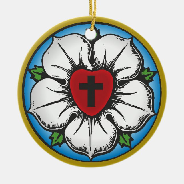 Adorno De Cerámica luther rosa (Frente)