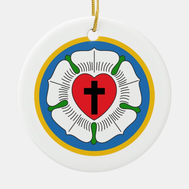 Adorno De Cerámica Luthers Rosa (Frente)