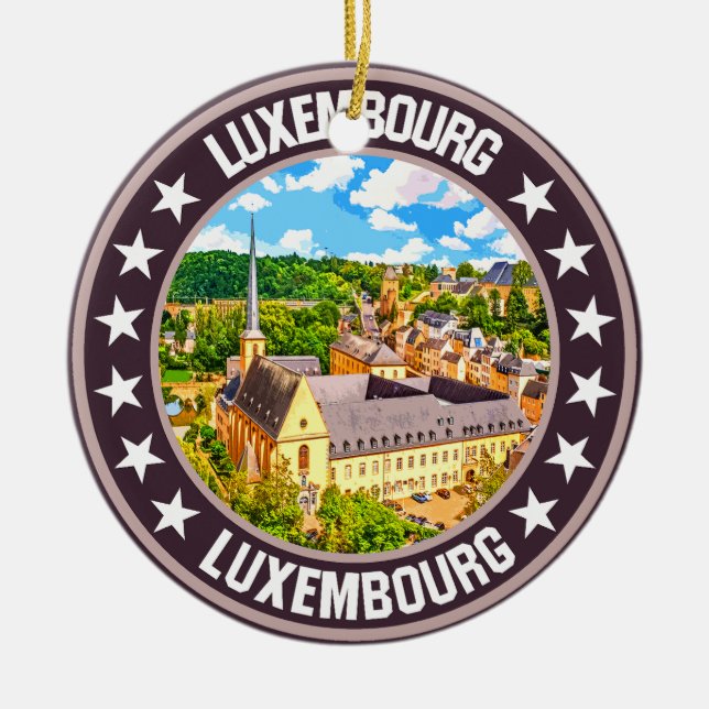 Adorno De Cerámica Luxemburgo (Frente)