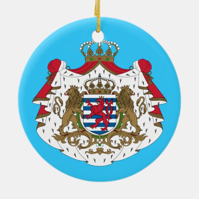 Adorno De Cerámica Luxemburgo* Escudo de armas (Atrás)