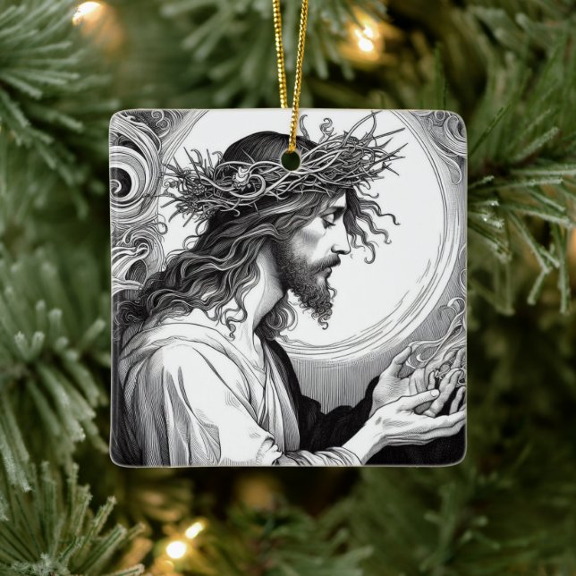 Adorno De Cerámica Luz de los Navidades del Mundo Jesús (Árbol)