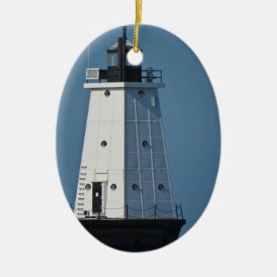 Adorno De Cerámica Luz de Ludington Pierhead